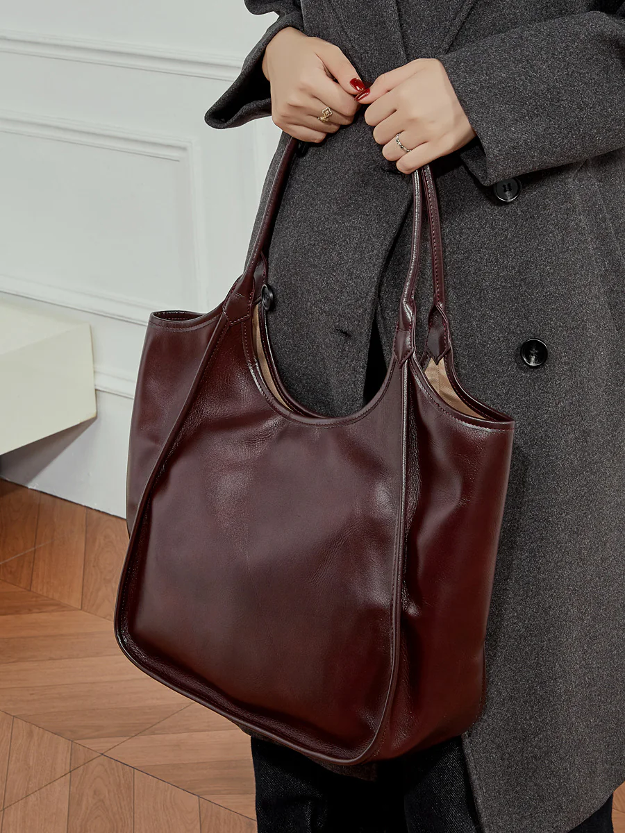 Soft Leather Carryall Tote — BODA leather handbag manufacturing