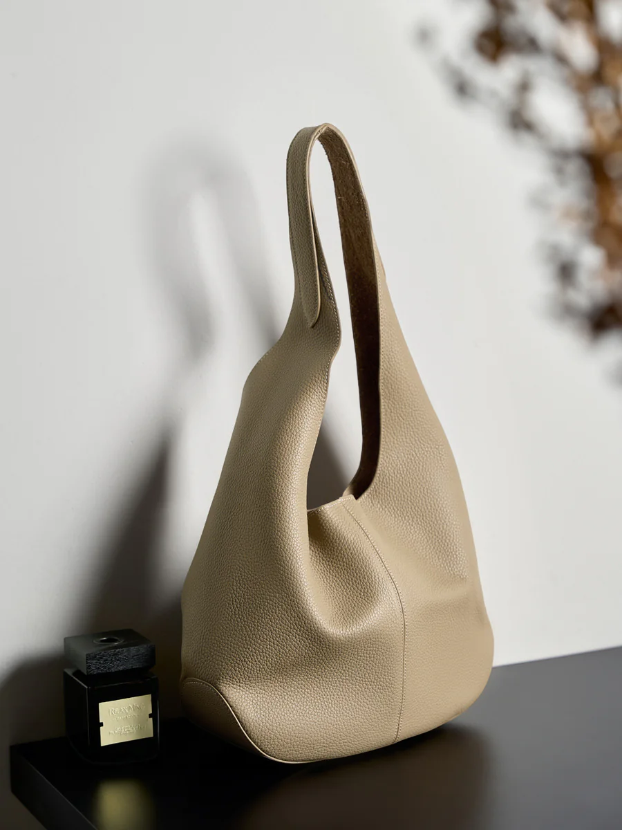 Grained Leather Hobo — BODA leather handbag manufacturing