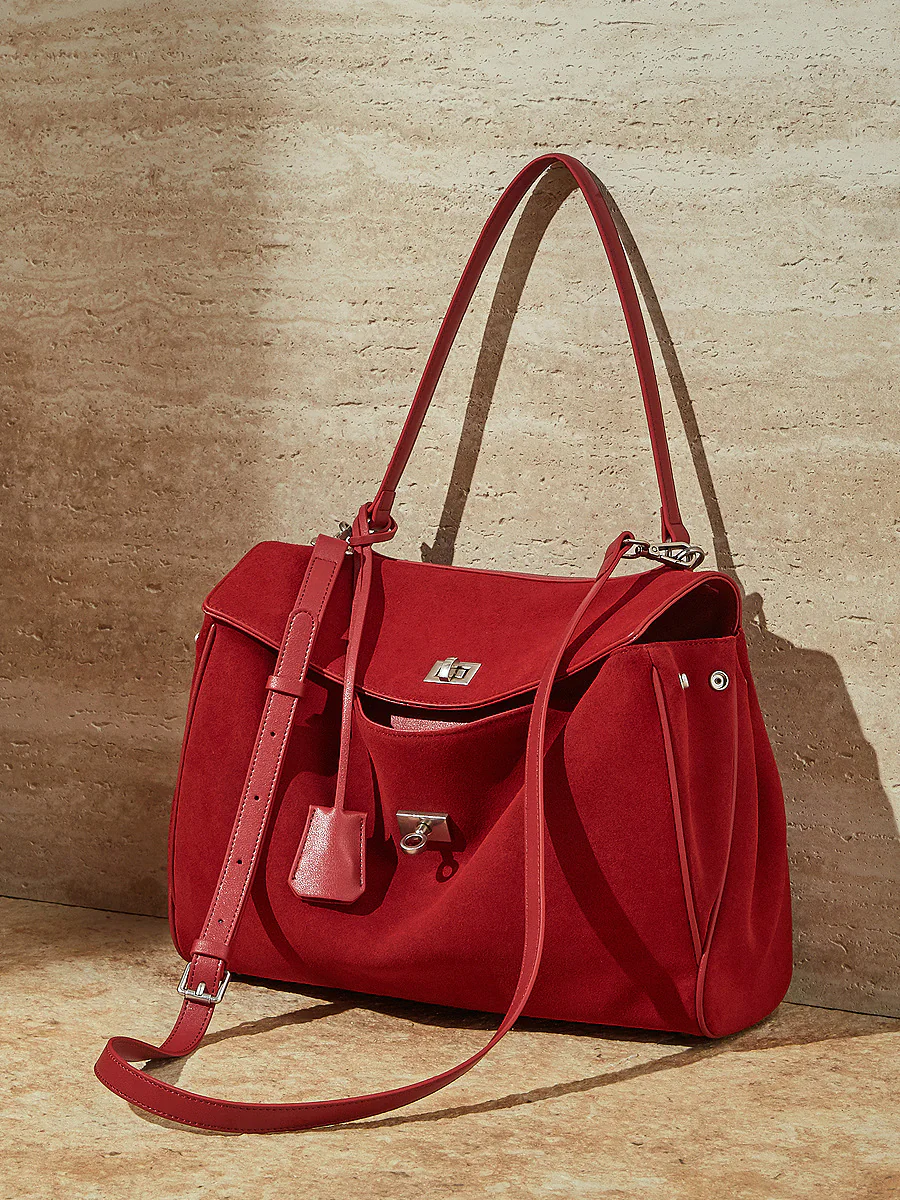 Large Flap Shoulder Bag — BODA leather handbag manufacturing