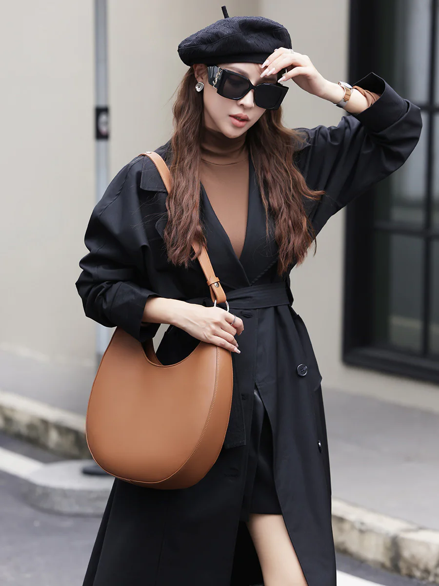 Teardrop Leather Hobo — BODA leather handbag manufacturing