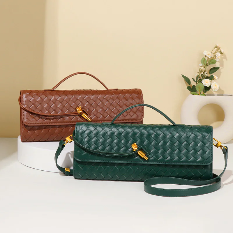 Woven Leather Crossbody — BODA leather handbag manufacturing