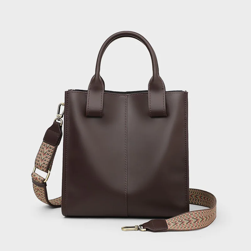 Square Leather Top Handle — BODA leather handbag manufacturing