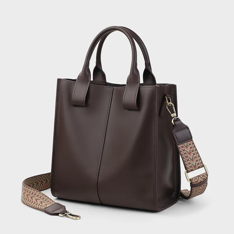 Square Leather Top Handle — BODA leather handbag manufacturing